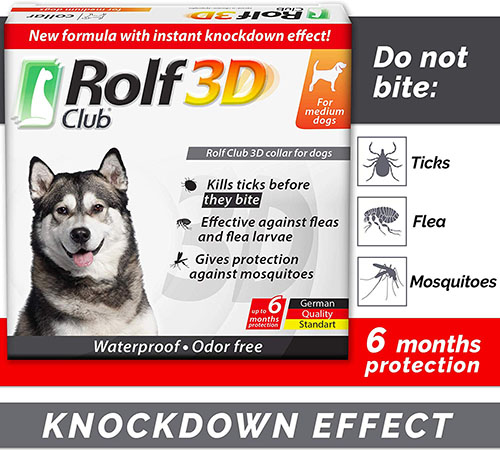 Rolf Club 3D Flea and Tick Collar for Dogs