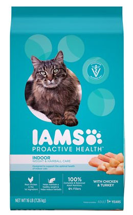 IAMS Proactive Health Indoor Weight & Hairball Care Dry Cat Food