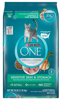 Purina ONE Purposeful Nutrition Sensitive Skin & Stomach Dry Cat Food