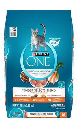 Purina ONE Tender Selects Blend with Real Chicken Dry Cat Food